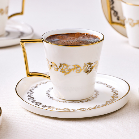 Aryıldız Marilla 12 Parça 6 Kişilik Kahve Fincan Takımı 90 ml - 2