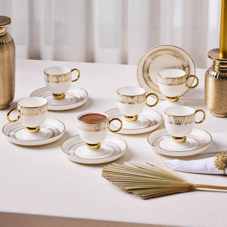 Aryıldız Aurelia 12 Parça 6 Kişilik Kahve Fincan Takımı 90 ml - 1