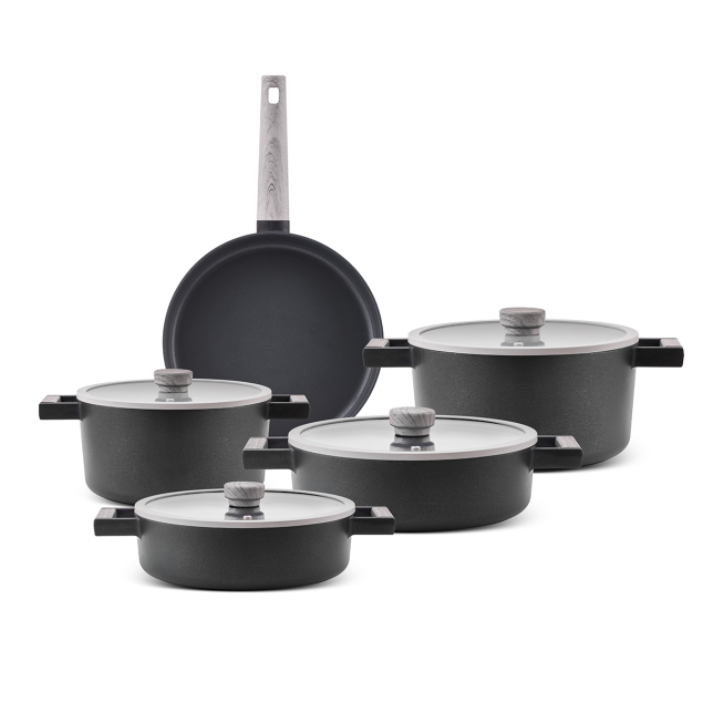 Aryıldız Matilda Antrasit Alüminyum Döküm 9 Parça Tencere Seti - 7