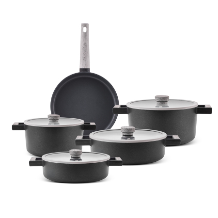 Aryıldız Matilda Antrasit Alüminyum Döküm 9 Parça Tencere Seti - 7