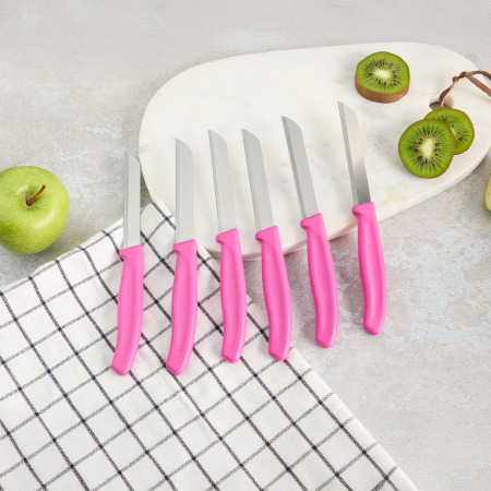 Aryıldız Mira 6 Parça Dişli Meyve Bıçak Seti Fuşya - ARYILDIZ