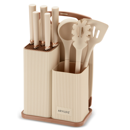 Aryıldız Miyabi 10 Parça Blok Bıçak ve Pano Seti - 3