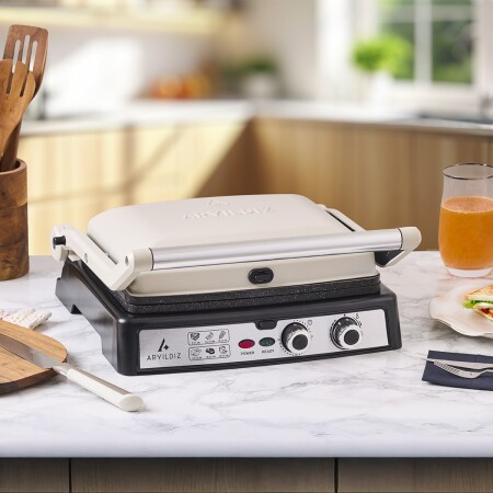 Aryıldız Multi Grill Tost Makinesi Mat Krem - ARYILDIZ