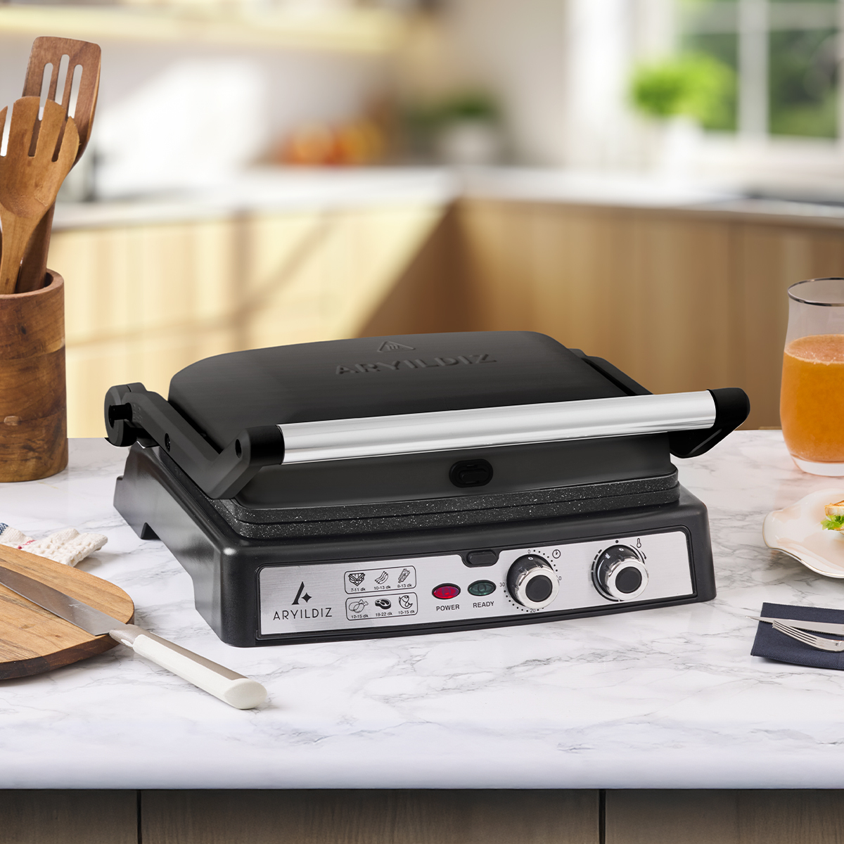 Aryıldız Multi Grill Tost Makinesi Siyah