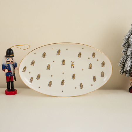 Aryıldız New Year Deer Kayık Tabak 25 cm - 2