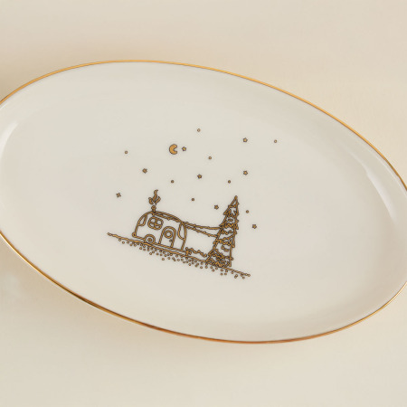 Aryıldız New Year Feast Kayık Tabak 20 cm - 3