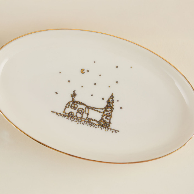 Aryıldız New Year Feast Kayık Tabak 20 cm - 3