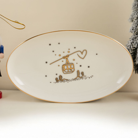 Aryıldız New Year Love Kayık Tabak 20 cm - 2