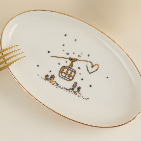 Aryıldız New Year Love Kayık Tabak 20 cm - 3