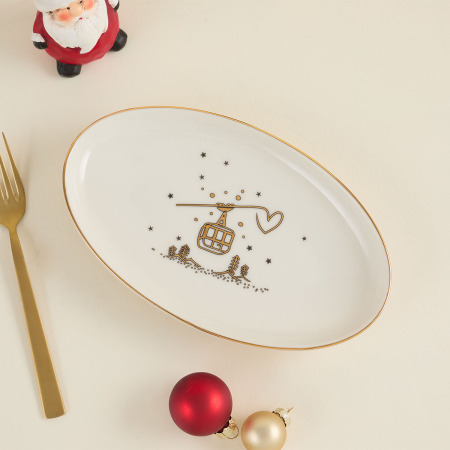 Aryıldız New Year Love Kayık Tabak 20 cm - 1