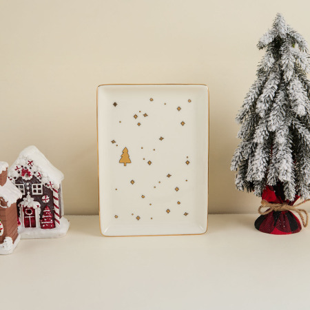 Aryıldız New Year Tree Dikdörtgen Sunum Tabak 18 cm - 3