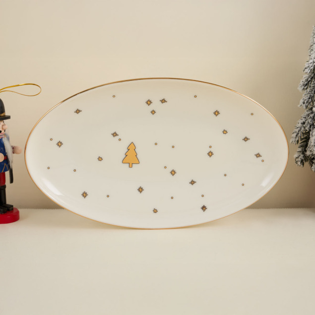 Aryıldız New Year Tree Kayık Tabak 25 cm - 2