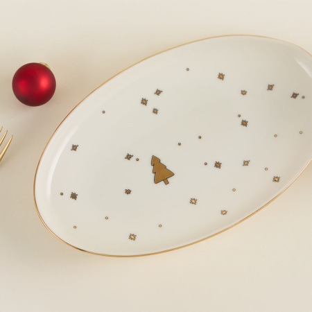 Aryıldız New Year Tree Kayık Tabak 25 cm - 3