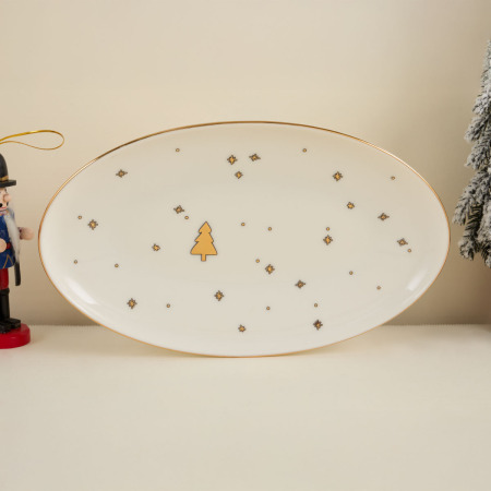 Aryıldız New Year Tree Kayık Tabak 25 cm - 2