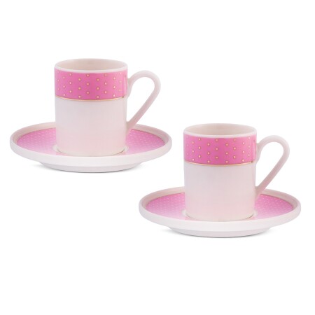 Aryıldız Nila 4 Parça 2 Kişilik Kahve Fincan Takımı Pembe 90 ml - 5