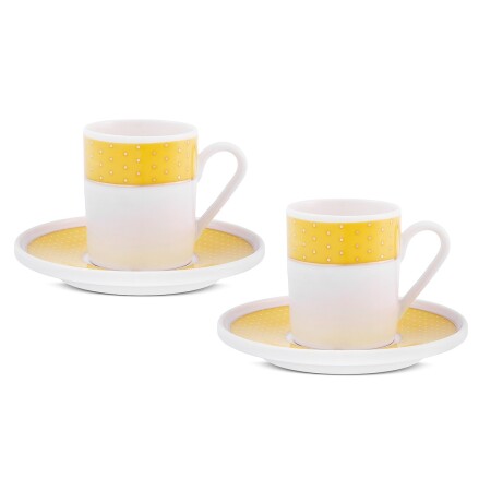 Aryıldız Nila 4 Parça 2 Kişilik Kahve Fincan Takımı Sarı 90 ml - 5