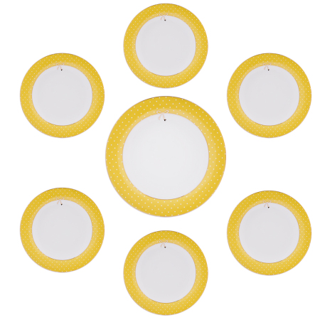 Aryıldız Nila 7 Parça 6 Kişilik Pasta Takımı Sarı - 3