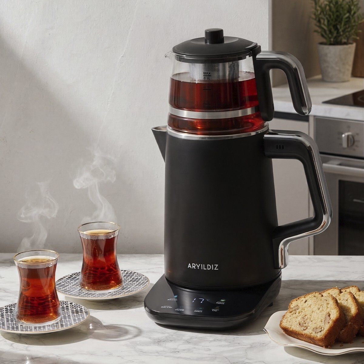 Aryıldız Omega Tea Çay Makinesi Siyah