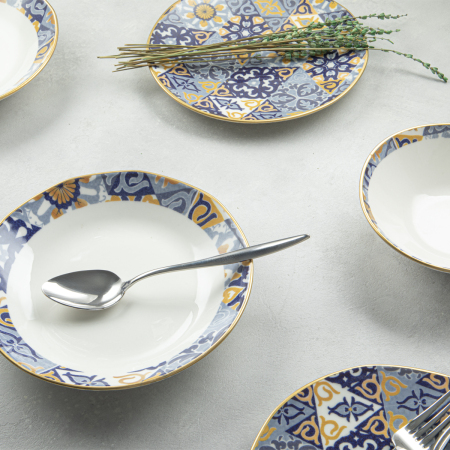 Aryıldız Organik 18 Parça 6 Kişilik Yemek Takımı DB1316 - ARYILDIZ