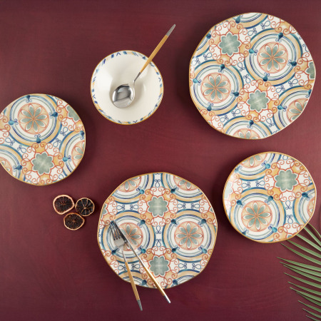 Aryıldız Organik 18 Parça 6 Kişilik Yemek Takımı DB1318 - ARYILDIZ