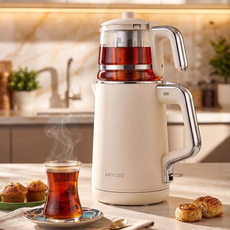 Aryıldız Origin Tea Çay Makinesi Krem - ARYILDIZ