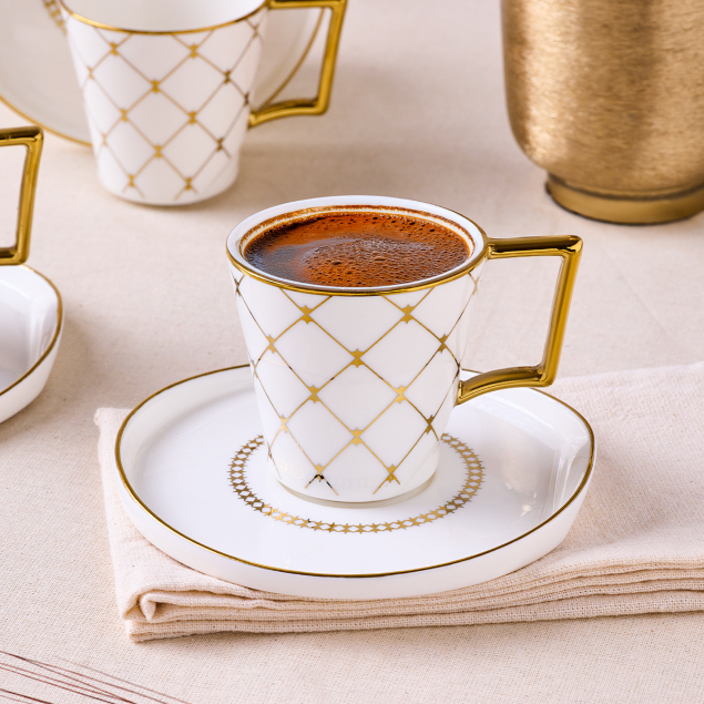 Aryıldız Perla 12 Parça 6 Kişilik Kahve Fincan Takımı 90 ml - 2