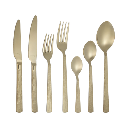 Aryıldız Piero Gold Mat 84 Parça 12 Kişilik Çatal Kaşık Bıçak Takımı - ARYILDIZ