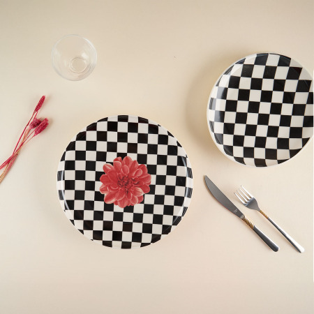 Aryıldız Plaid Rose 7 Parça Pasta Seti - ARYILDIZ