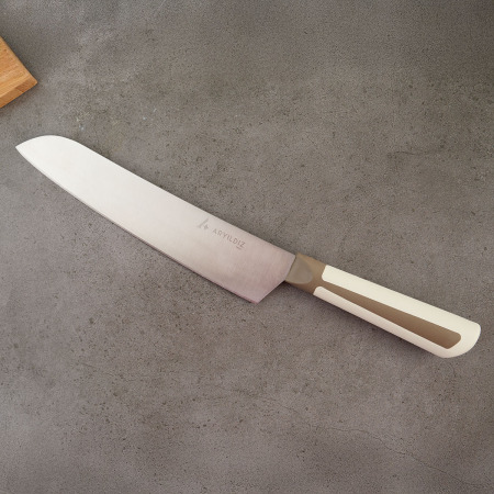Aryıldız Plurex Santoku Bıçağı 21 cm Koyu Bej - ARYILDIZ