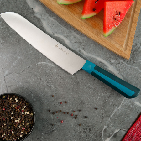 Aryıldız Plurex Santoku Bıçağı 21 cm Mavi - ARYILDIZ