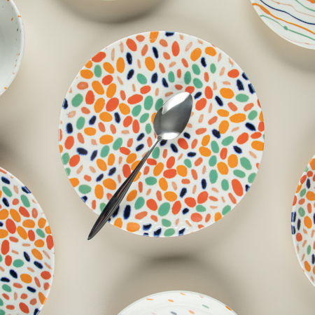 Aryıldız Porselen Karnaval 24 Parça 6 Kişilik Yemek Takımı - ARYILDIZ