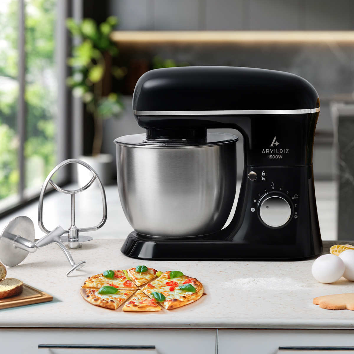 Aryıldız Power Chef Stand Mikser Siyah