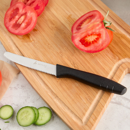 Aryıldız Primo Domates Bıçağı Siyah 10 cm - ARYILDIZ