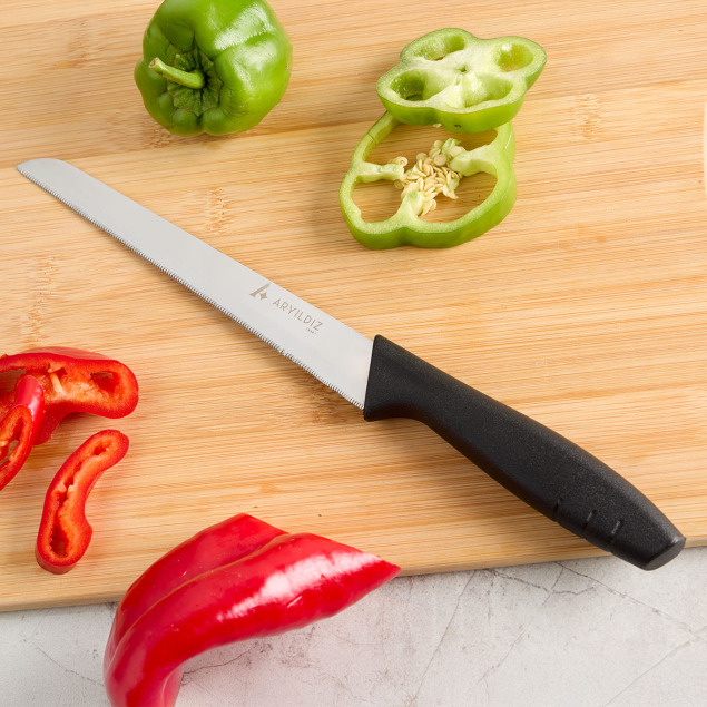 Aryıldız Primo Lazer Ekmek Bıçağı Siyah 17 cm - 1