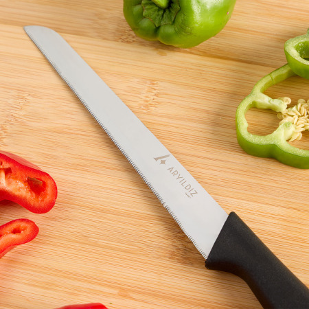 Aryıldız Primo Lazer Ekmek Bıçağı Siyah 17 cm - 2
