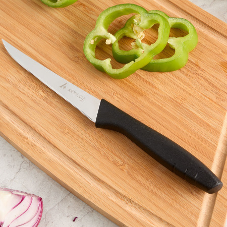 Aryıldız Primo Lazer Sebze Bıçağı Siyah 11 cm - ARYILDIZ