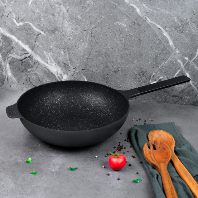 Aryıldız Pro Grade Wok Tava 30 Cm Gri - 1