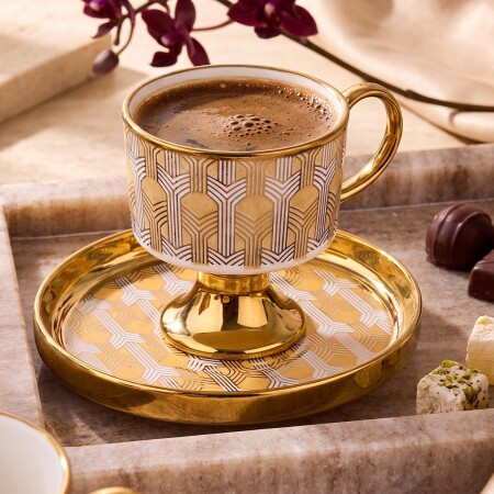 Aryıldız Quinn Yellow 12 Parça 6 Kişilik Kahve Fincan Takımı 90 ml - 3
