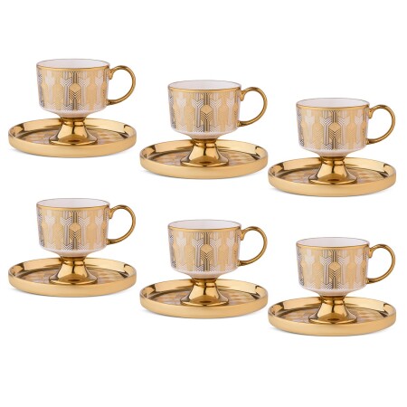 Aryıldız Quinn Yellow 12 Parça 6 Kişilik Kahve Fincan Takımı 90 ml - 4