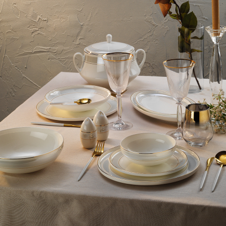 Aryıldız Raissa 60 Parça 12 Kişilik Yemek Takımı - ARYILDIZ