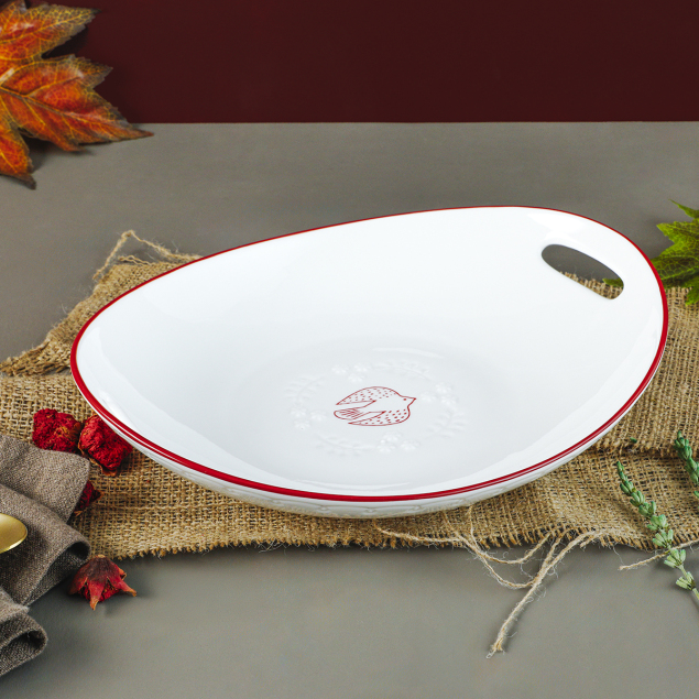 Aryıldız Red Bird Derin Sunum Tabağı 28 cm - 2