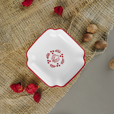 Aryıldız Red Bird Köşeli Tabak 10 cm - 3