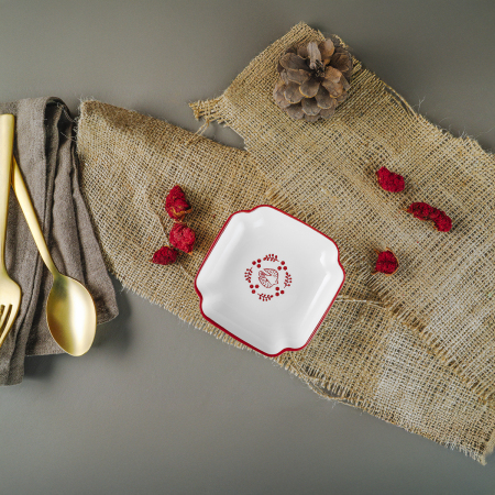 Aryıldız Red Bird Köşeli Tabak 10 cm - 2