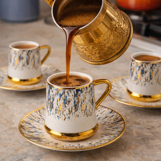 Aryıldız Revan 6 Kişilik Türk Kahve Fincan Takımı - 2