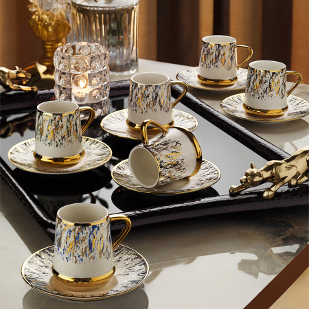 Aryıldız Revan 6 Kişilik Türk Kahve Fincan Takımı - ARYILDIZ