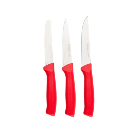 Aryıldız Rexa 3 Parça Sebze Bıçak Seti Kırmızı 10 cm - 5