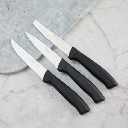 Aryıldız Rexa 3 Parça Sebze Bıçak Seti Siyah 10 cm - 2