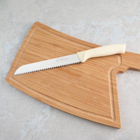 Aryıldız Rexa Tırtıklı Ekmek Bıçak Krem 19 cm - 2