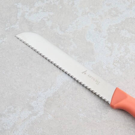 Aryıldız Rexa Tırtıklı Ekmek Bıçak Turuncu 19 cm - 4