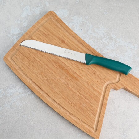 Aryıldız Rexa Tırtıklı Ekmek Bıçak Yeşil 19 cm - 2